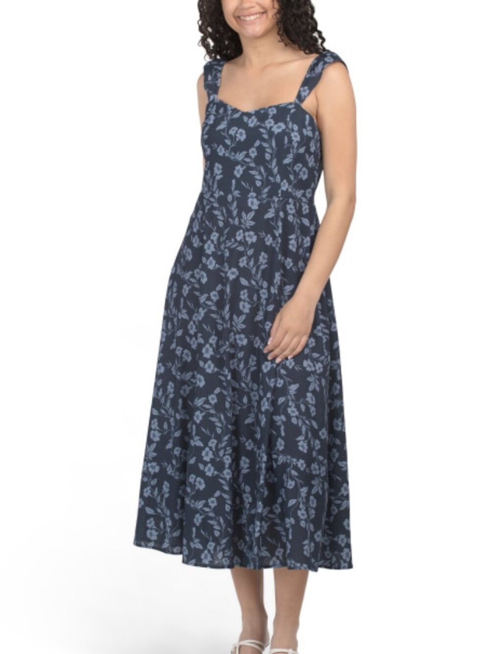 NEW Calypso St. Barth "Carine" Linen Blend Floral Midi Dress | Size S | NWT